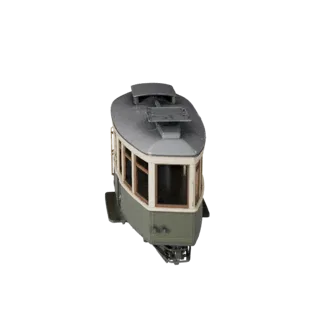 High Poly Vintage Tramcar 3D Model for Studio Renders