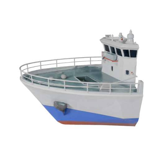 Low Poly Fähre 3D Modell für Unity & Unreal PBR Asset