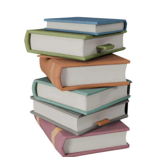 Modern Book Stack 3D Game Asset for Realtime Engines