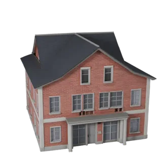 Ranch House 3D Model for Unity - Game Asset for Architecture