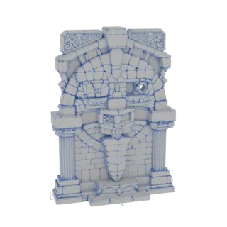 Antiguo Altar de Piedra con Relieve Facial