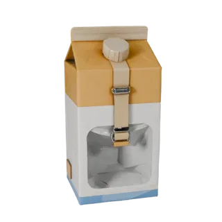 Bagged Milk Carton 3D Asset for Game Engine Levels