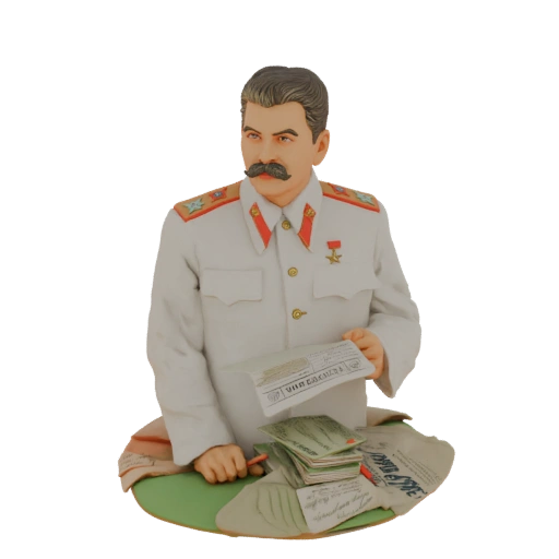 Stalin Bust with Documents