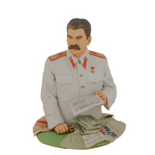 Stalin Bust with Documents