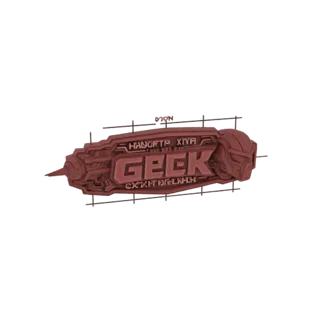 GEEK Sci-Fi Emblem 3D Model