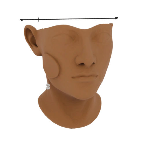 Face Sculpture with Cheek Cutout
