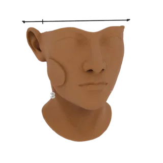 Face Sculpture with Cheek Cutout