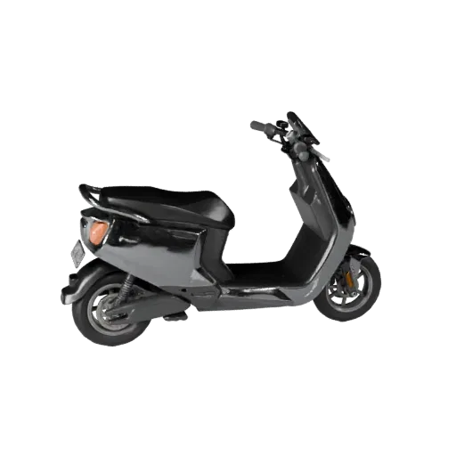 Scooter 3D-Modell, Drei-Viertel-Spiel-Viewport, Unreal Engine-fähiges Fahrzeug-Asset mit Rahmenbalance, Radgröße und kompakte