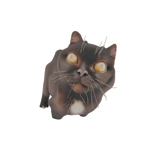 Modelo 3D Gato Preto Estilizado