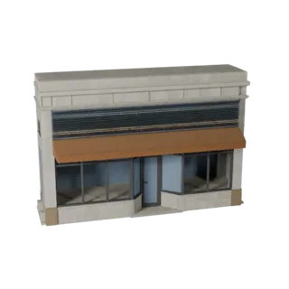 Printable Storefront Facade STL 3D Model - Scale Asset
