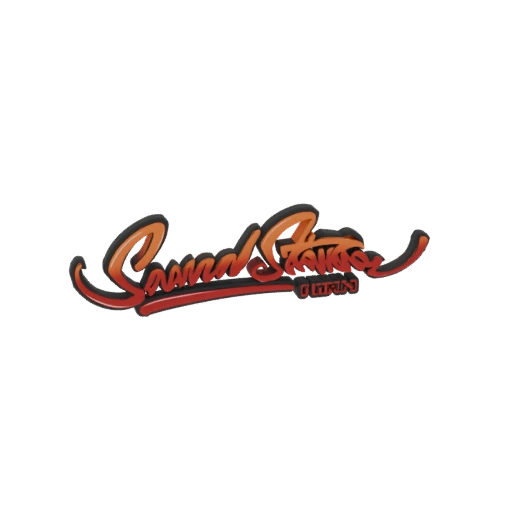 Sound Station Sticker 3D Logo