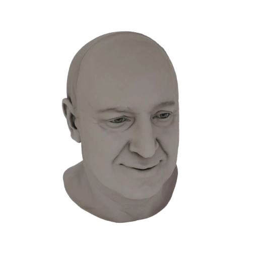 Bald Man Bust 3D Model