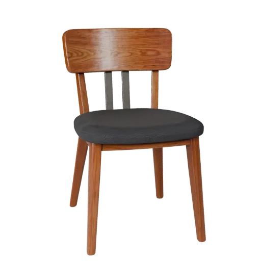 Scandinavian Accent Chair Modular 3D model, home interior, isometric modular kit view, wood detail.
