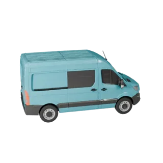 Low Poly Delivery Van 3D Model for Unity & Unreal Games (Legacy)