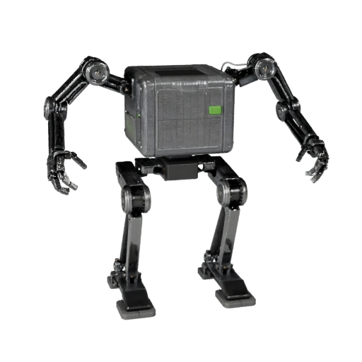 Robot Servitore Umanoide 3D Asset per Costruzioni Stratificate