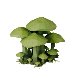 Low Poly Alien Mushroom Grove 3D for Realtime Builds