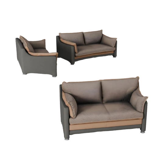 Kompakte Chaiselongue 3D-Asset für Studio-Kataloge