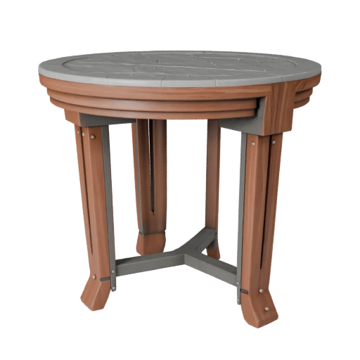Pacote de Asset 3D de Mesa Lateral Redonda Pronta para Unreal