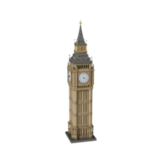 Low Poly Big Ben 3D Model for Realtime Games and VR