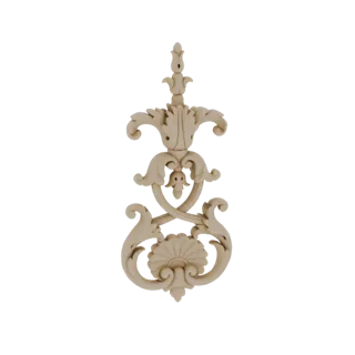 Ornate Rococo Wood Carving Ornament