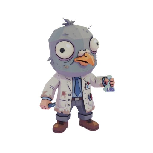 Mad Scientist Pigeon 3D Model