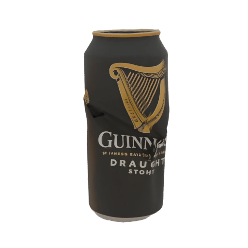Crushed Guinness Can 3D Model