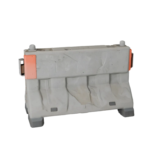 Barrière de sécurité de chantier 3D pour simulation
