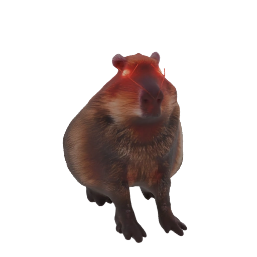 Intense Capybara 3D Model