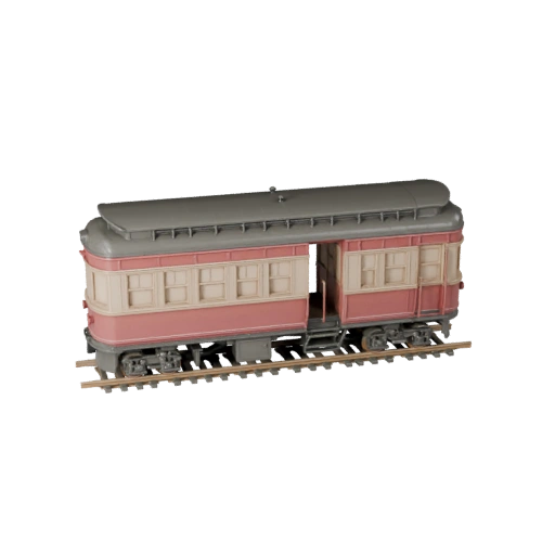Druckbarer Oldtimer-Personenzug STL 3D-Modell für
