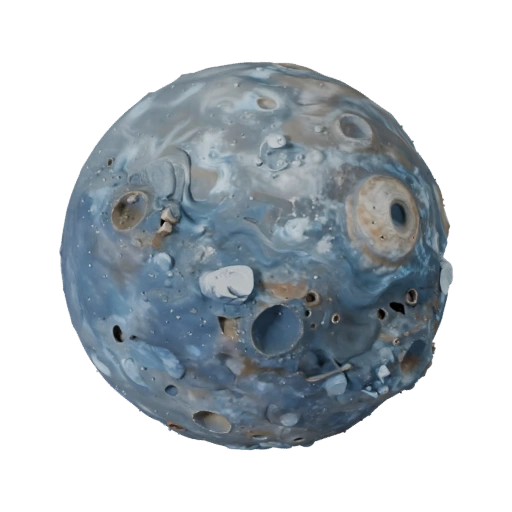 Campo di asteroidi di un gigante gassoso 3D per render di punta