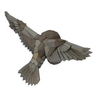 Low Poly Geometric Bird of Prey 3D Model