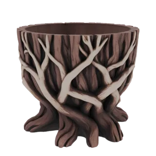 Gnarled Tree Stump Planter Pot 3D Model