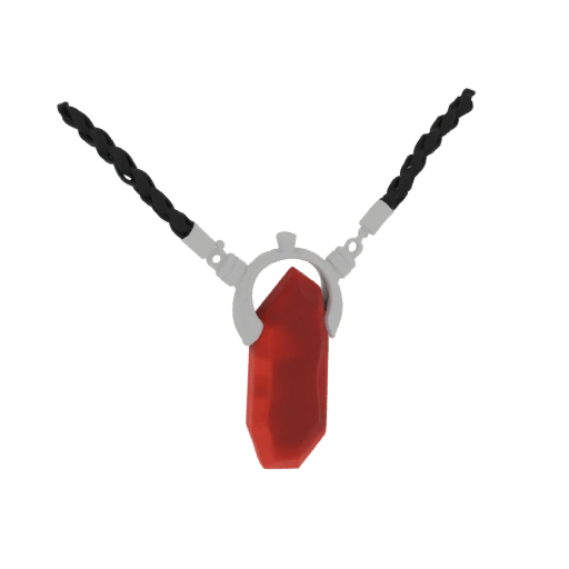 Red Crystal Pendant Necklace 3D Model