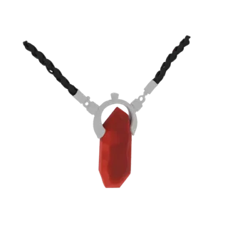 Red Crystal Pendant Necklace 3D Model