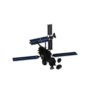 Research Satellite 3D Model for Game Engine Levels