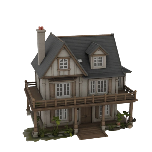 Maison à deux étages avec véranda