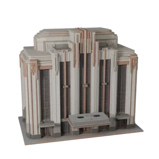 Art Deco Facade 3D Model for Blender - Render Asset