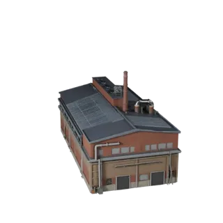 Stylized Manufacturing Plant 3D Model - Game Asset