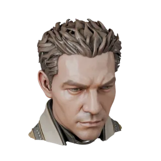 High Poly Sci-Fi Hero Bust | Pro Render Detail Asset