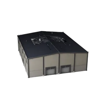 Modular Warehouse Kit 3D Model - Realistic Archviz Asset