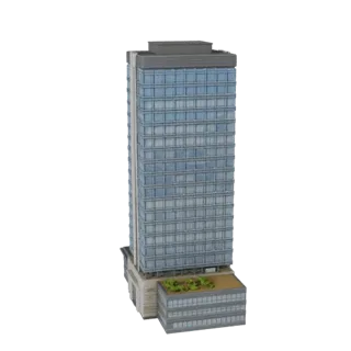 Office Tower 3D Model for Unity - Game Asset for Architecture