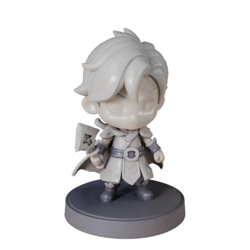 Druckbare Chibi Fantasy Figur | STL Druck-Asset-Paket