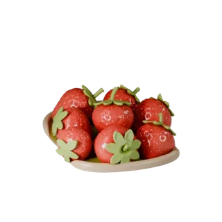 Market Strawberry Basket 3D Web Asset for Browsers