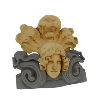 Art Nouveau Face Architectural Ornament