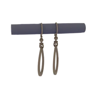 Chandelier Hoop Earrings 3D Web Asset for Browsers