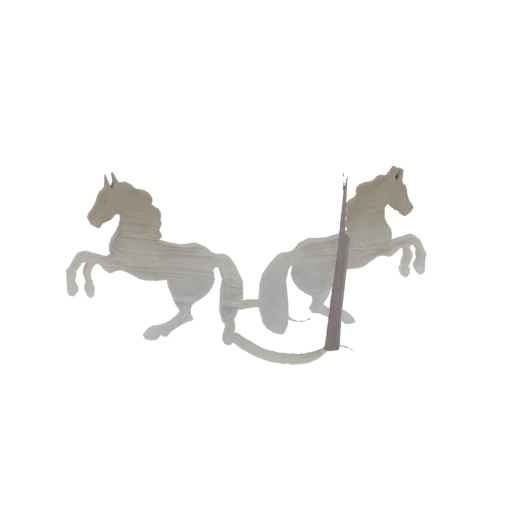 Two Galloping Horses Silhouette