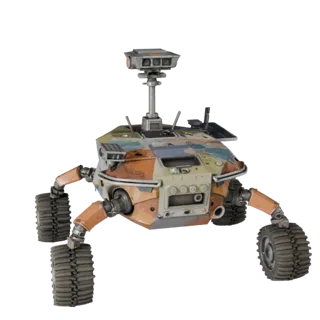 Stylized Prospector Planetary Rover 3D Casual Asset