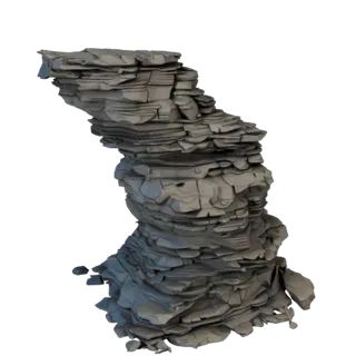 Coastal Rock Shelf 3D Model Rocks And Cliffs for VFX Layouts