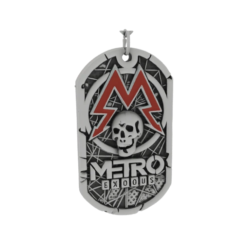 Metro Exodus Dog Tag Pendant 3D Model