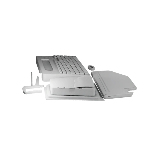 Tastiera Minimal Dettagliata Asset Hero 3D per Studio